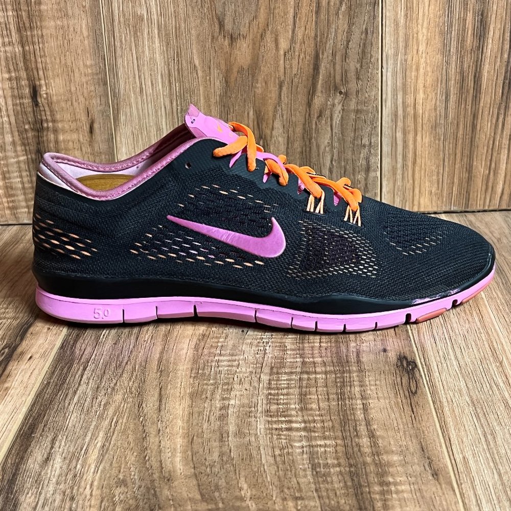 Nike Free 5.0 TR Fit 4 Womens Running Shoes Black Pink 629496 002 Size 8.5